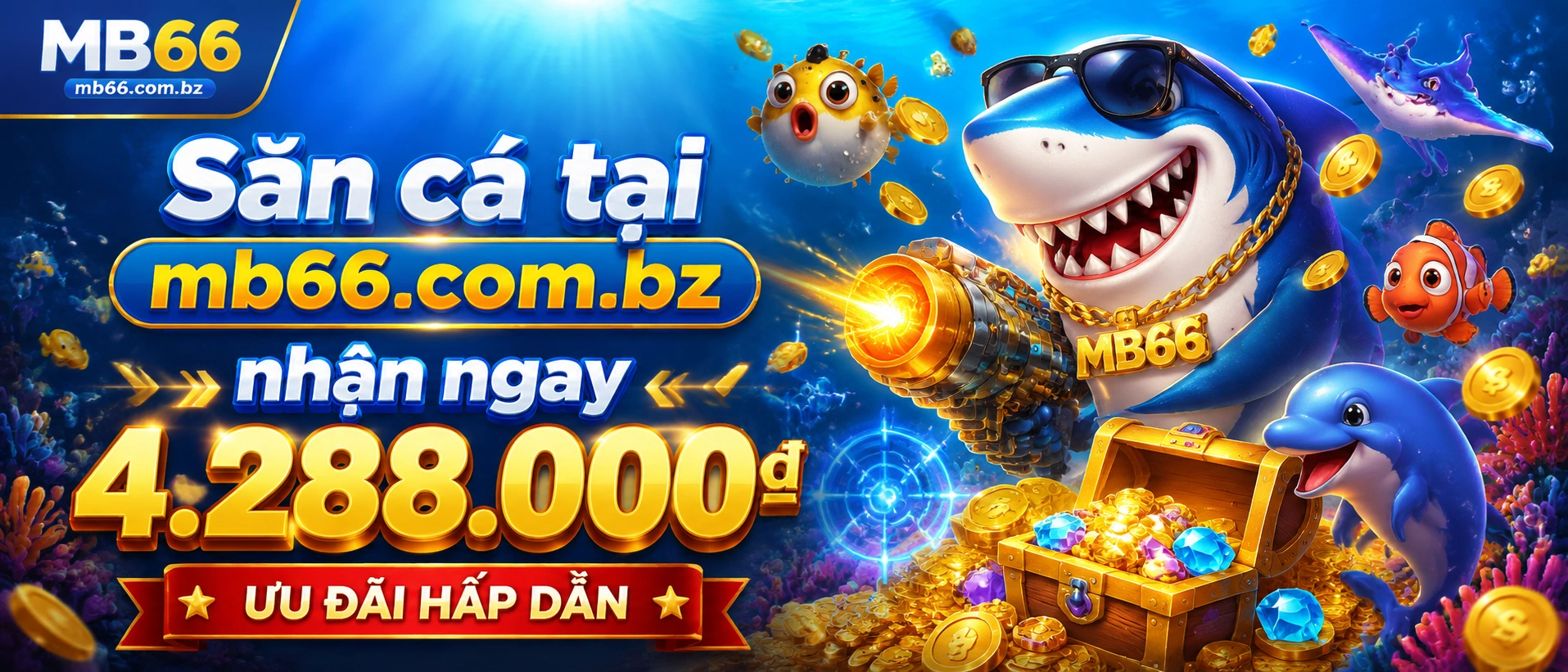 Bắn Cá đại dương 3D với giao diện sáng rõ